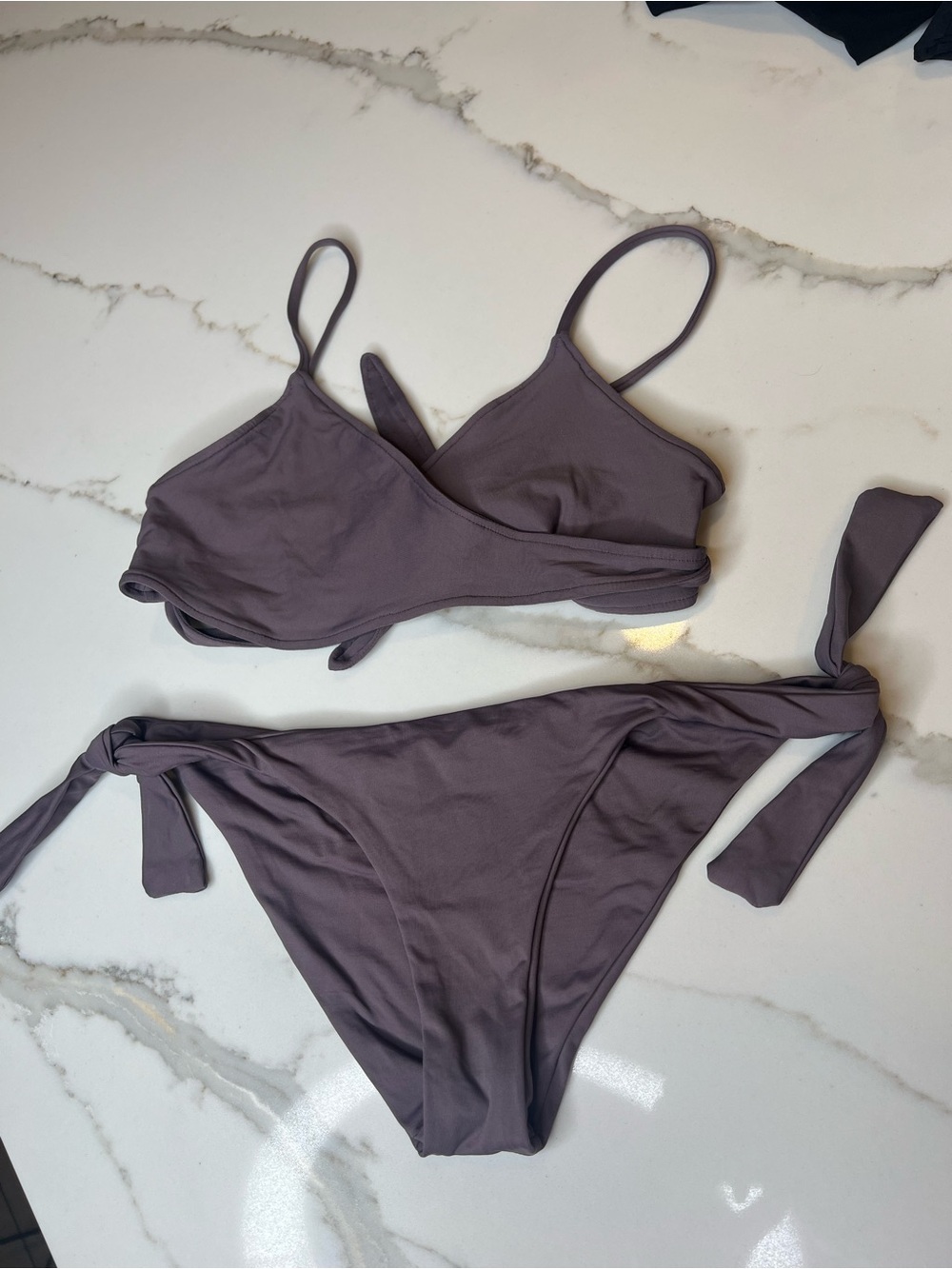 L* Space Two Piece Purple Bikini Size S Tie
